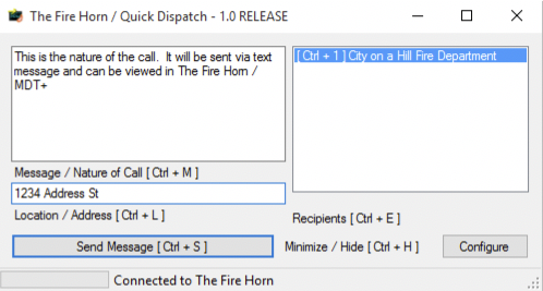 QuickDispatch&trade; Screenshot